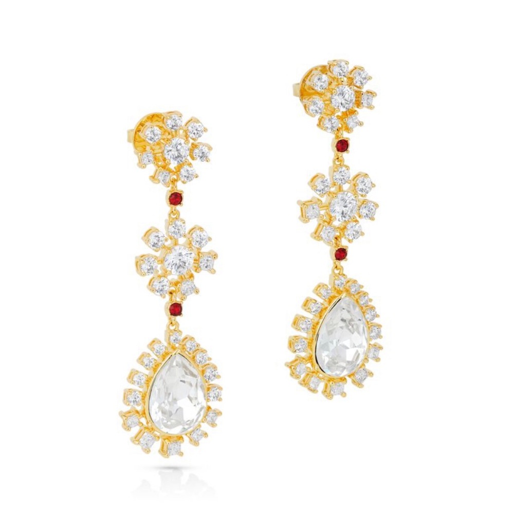 Atelier Swarovski x Penélope Cruz Icon of Film Red Flower Earrings